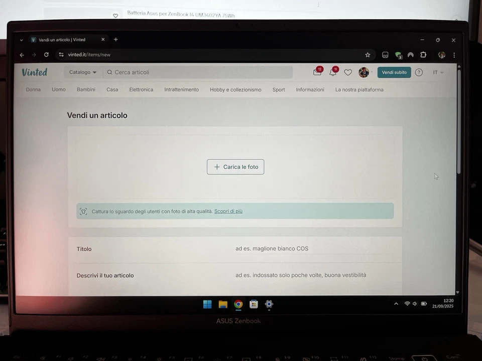 Portatile ASUS Zenbook 15 Ryzen 5 - 16GB RAM - 512GB - Immagine 3 di 4