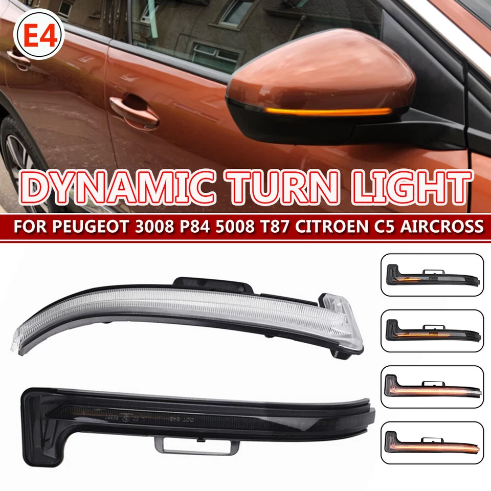 Luz LED Espejo Lateral Indicador Señal de Giro Peugeot 3008 P84/5008 T87 13-21 Foto 3 de 4