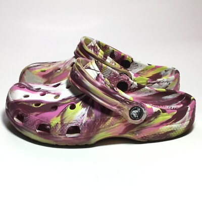 Crocs Classic Clog Woman's Lollipop Pattern Size VGUC
