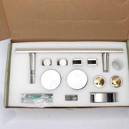 Glassware Sliding Shower Door Handles Silver - Missing 1 Piece (See Picture) - Picture 4 of 4