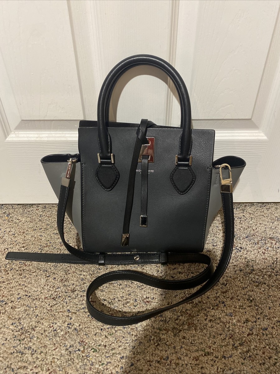 Michael Kors Collection Miranda BLACK Leather Tote Crossbody