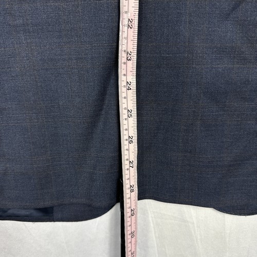 NWT Canali Mens Sport Coat Navy Blue Windowpane US 38R Wool Blazer Stretch 13290 - Picture 18 of 18