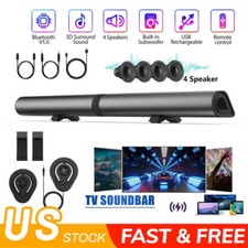 Sound Bar TV Sound System Wireless Bluetooth 4 Speaker Subwoofer Home Theater