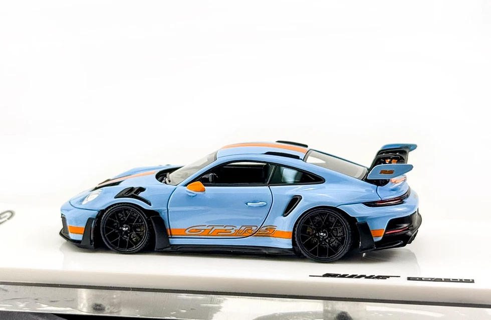 【WEB限定】 1/64 Resin car model Porsche 911 (992) GT3 RS Gulf Blue ミニカー