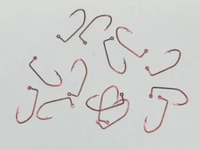 100 EAGLE CLAW RED CHROME LIL NASTY JIG HOOKS #500R DO IT Molds Sz: #4/0 thru 10