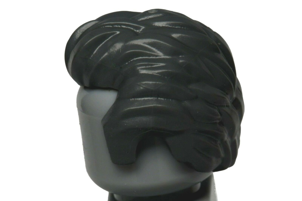 はげあたま NEW LEGO - Figure Hair - Male - Gray Dark Swept Widow's Peak