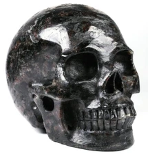 Huge 5.0" Russian Astrophylite Carved Crystal Skull, Realistic, Crystal Healing