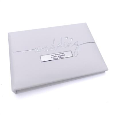 Personalisiertes Hochzeitstag Foto Bild Album mit moderner Schrift 310110-P