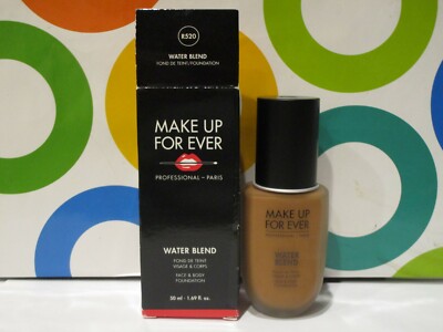 MAKE UP FOR EVER ~ WATER BLEND FOUNDATION ~ # R 520 ~ 1.69 OZ BOXED