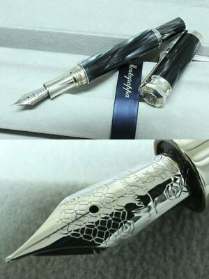 Montegrappa ''EMOZIONE'' Füller NIB 18k Gold M 925 Silver Schwarz eVp 1250 