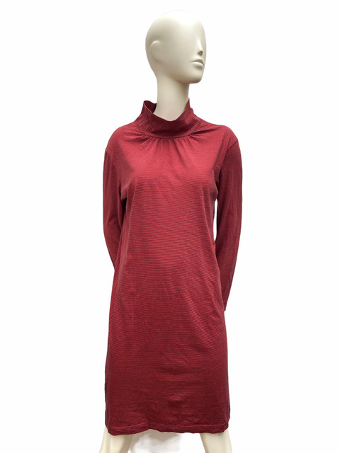 A.P.C WOMEN'S STRIPED DRESS BLACK RED SIZE 36 / S / SMALL