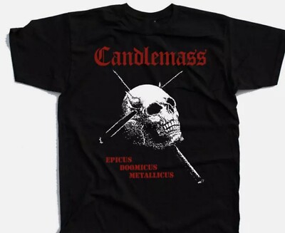 Candlemass Epicus Doomicus Metallicus BAnd Cotton Black Men T-shirt S-2345XL