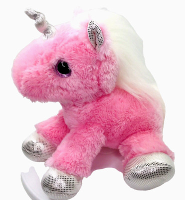 Aurora Sparkle Tales Pink Unicorn 9'' Plush Silver Shimmer Horn Glitter Eyes 2019