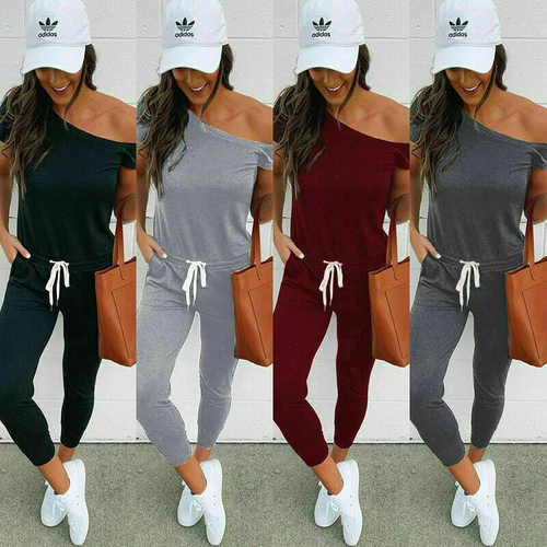 Damen Freizeit Sommer Playsuit Hose Kurzarm Party Overall Strampler Hose - Bild 4 von 41