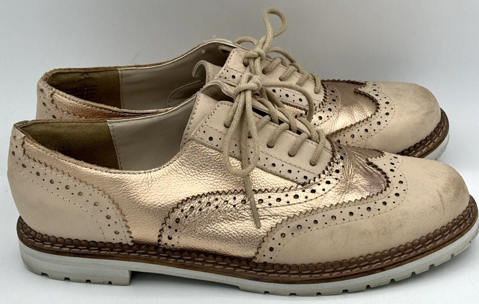 Aldo Free People 皮革牛津玫瑰翼尖复古风格 6.5 码舒适 — 第 2/4 张图片