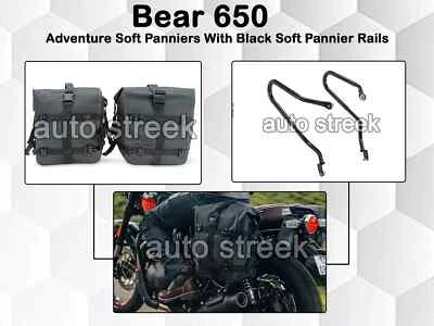 Original Royal Enfield Bear 650 Kofferträger & Adventure Soft Koffer in Grau - Bild 1 von 4