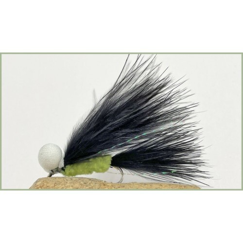 Cats Whiskers, Trout Flies, 12 x Black Booby Cats Whisker, Size 10. Fly