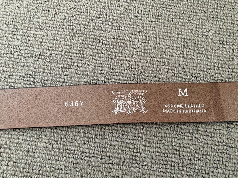 VINTAGE BROWN LEATHER BELT MADE IN AUSTRALIA SIZE MEDIUM eBay