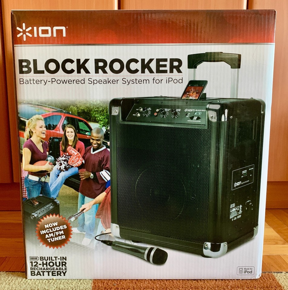 ION Audio BLOCK ROCKER AM/FM All-in-One Portable Speaker System for ...