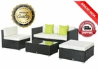 Premium & Versatile Black Rattan Lounge Garden Patio Furniture Set Chairs Table