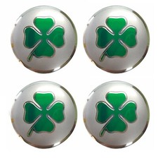 4 Coprimozzo Adesivi 56mm per ALFA ROMEO Mito Giulia Stelvio Quadrifoglio Verde