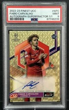 2022-23 Topps Finest UCC Liverpool RC Fabio Carvalho Auto Superfractor 1/1 PSA 9