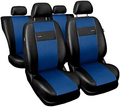 Schwarz-blaue Velours Sitzbezüge für MITSUBISHI CARISMA Autositzbezug Komplett 