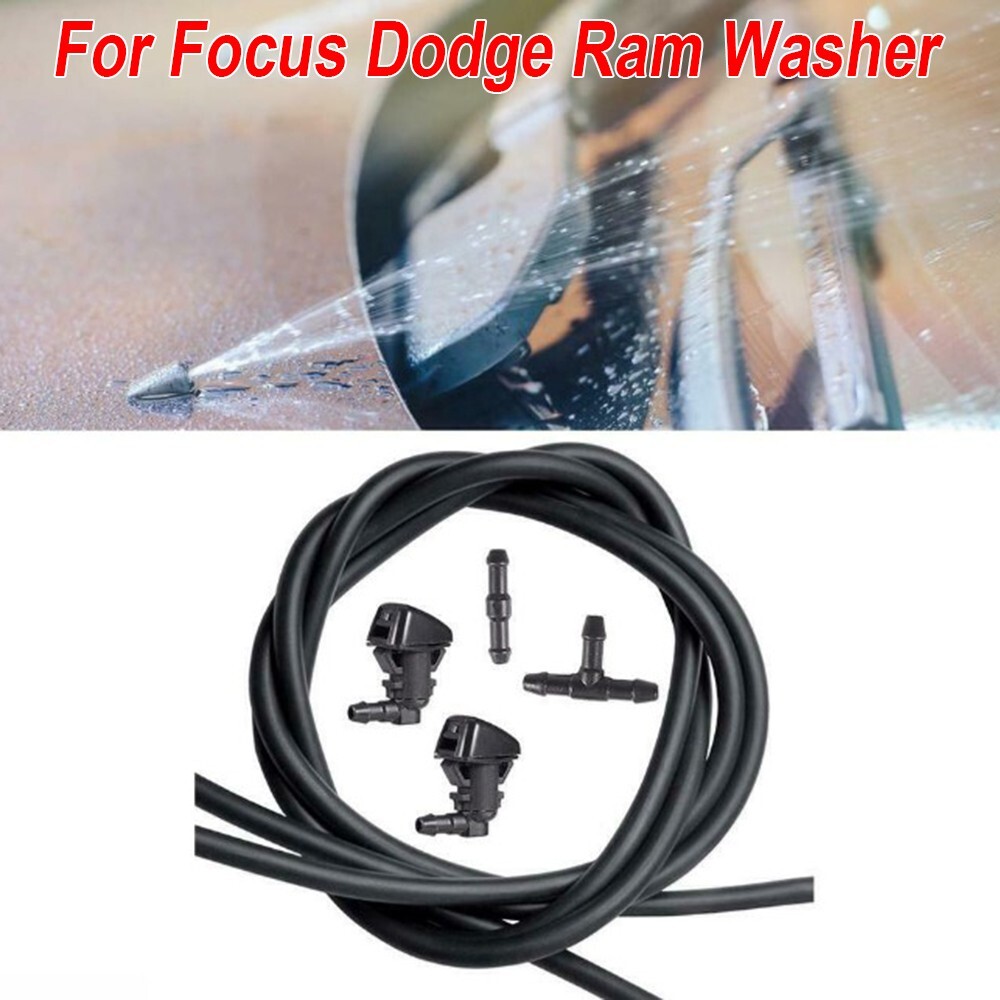 Front Windshield Washer Nozzles Wiper Spray Jet Kit For DodgeCaravan
