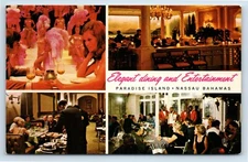 Elegant Dining Entertainment on Paradise Island Nassau Bahamas c1960s Postcard