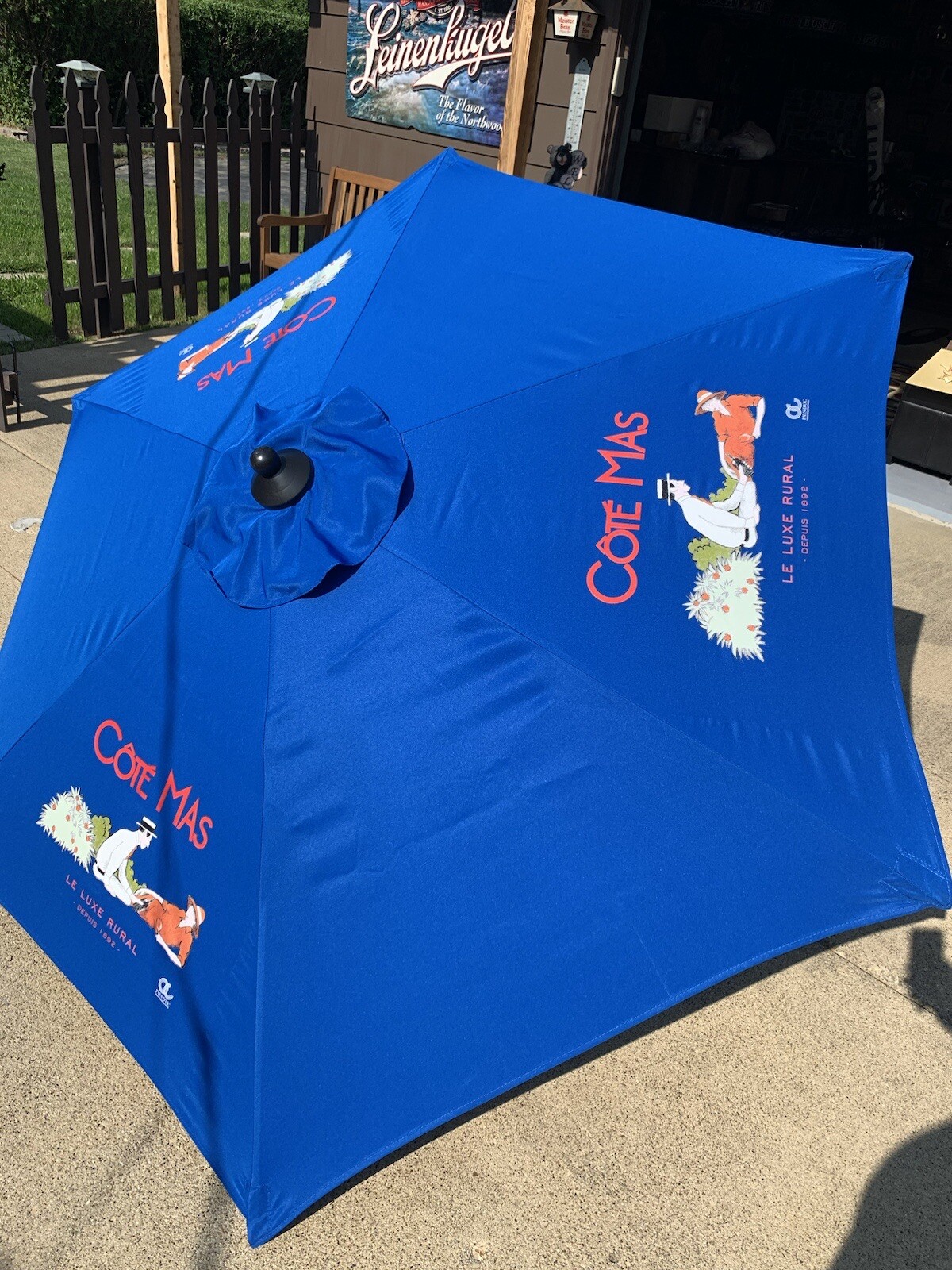 BRAND NEW Cote Mas La Luxe Rural Wine French Blue Canvas Patio Table