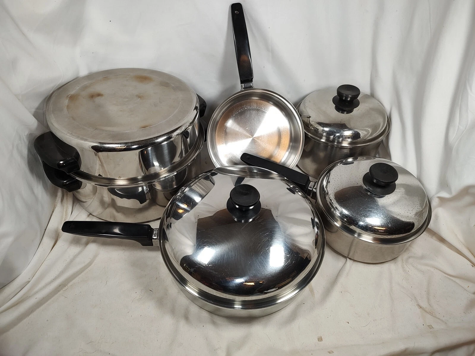 Vintage THERMO CORE Thermium Multiplex Stainless Steel Cookware 9 pcs