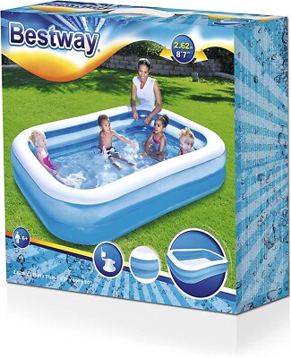 8ft Paddling Pool Inflatable Family Garden Outdoor Swimming Fun Summer  Relax UK | eBay