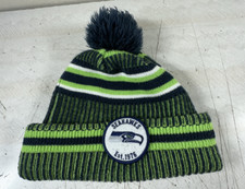 New Era On Field NFL Seattle Seahawks Pom Knit Beanie Youth Hat