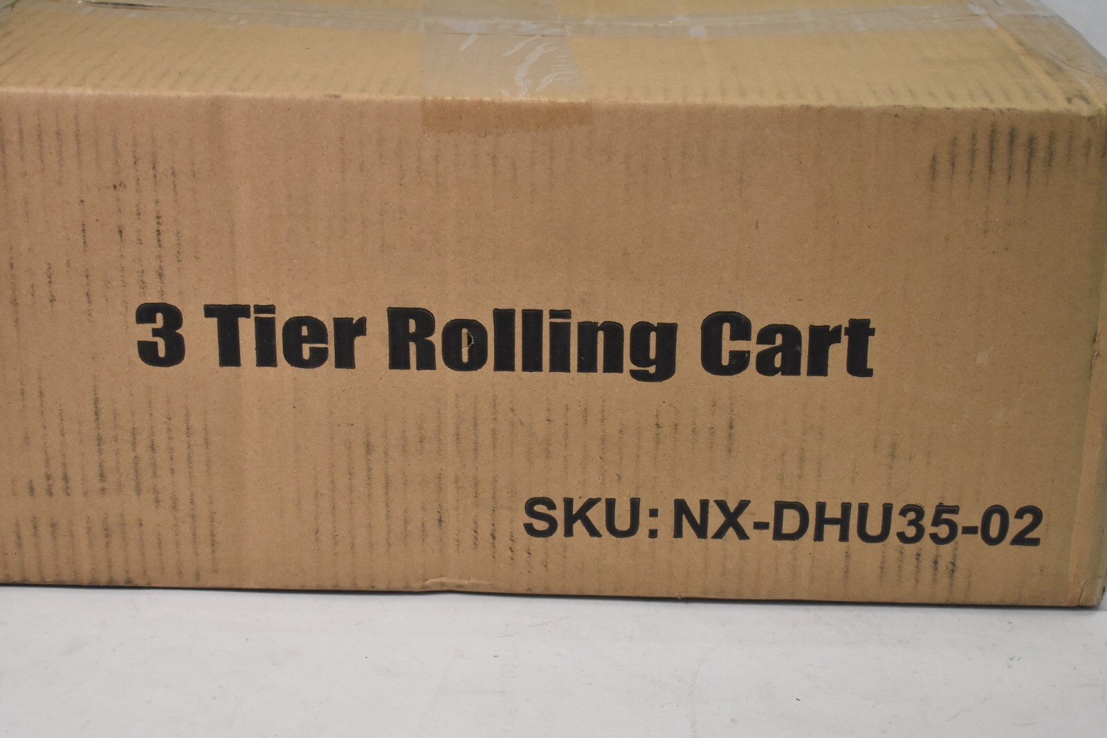 Haitral Rustic 3 Tier Metal Wire Storage Kitchen Cart w Wheels Black NX