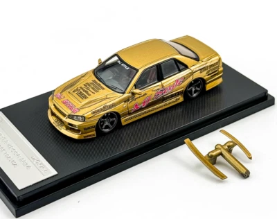Mortal models 1/64 スカイライン　ER34 D1 ゴールド Mortal 1:64 Gold JP D1 Skyline GTR ER34 Sports Model Diecast