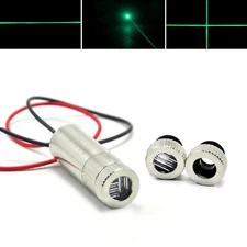 Green 515nm 520nm 10mW Focusable Dot Line Cross Laser Diode Module 3-5V