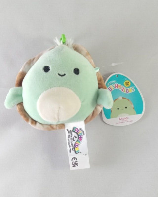 Squishmallows Antoni The Sea Turtle 4  Plush Clip on Stuffed Animal Keychain