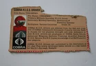 H.I.S.S. Driver 1983 HISS G.I. JOE COBRA File Card Vintage Original