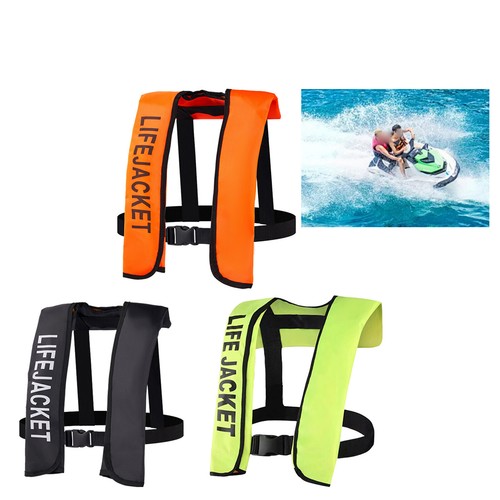 Auto Inflatable Adult Life Jacket Adult Life Vest for Water Sports Fishing - Picture 4 of 24