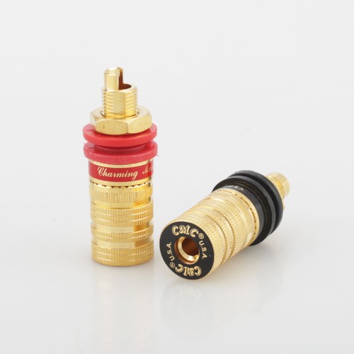 4pcs HI-FI Audio Amp Speaker Cable Terminal Gold Plated Binding Post Socket - Picture 4 of 8