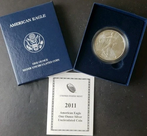 2011 W Burnished $1 American Silver Eagle Dollar