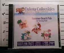 Dakota Collectibles Embroidery Design Summer Beach Pals 970814 