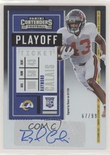 2020 Panini Contenders Rookie Playoff Ticket 67/99 Raymond Calais #219 Auto on6