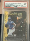 2024 Wild Card Haunted Hits Jaxson Dart 1/3 Frankenstein Cry’s-Yellow PSA 9
