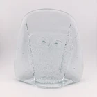 Vintage Don Shepherd Blenko IceFloe Clear Glass Owl Signed (7 1/4 Inches)