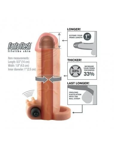 FANTASY X- TENSIONS - EXTENSION PARA EL PENE CON VIBRADOR REAL FEEL 1 - Imagen 2 de 4