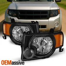 For 2008-2012 Ford Escape Oe Style Black Headlights Leftright Lights Lamps