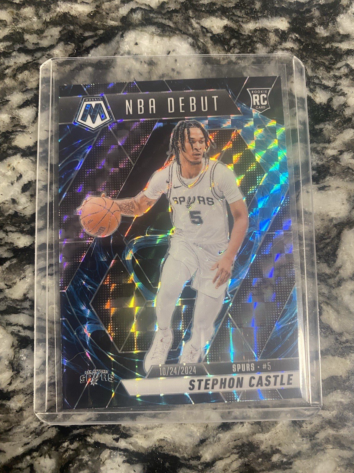 2024-25 Panini Mosaic NBA Debut Stephon Castle #267 Genesis Mosaic Prizm (RC)