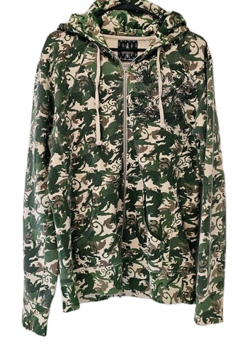 Christian Audigier Est 1958 Los Angeles Jacket w/Hoodie Small Mens