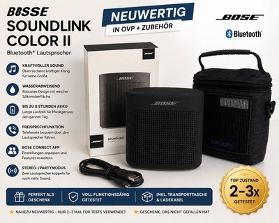 Bose SoundLink Color II | tragbarer Bluetooth Lautsprecher | Schwarz | SEHR GUT
